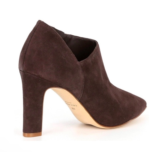 New! Cole Haan Vestry Pointed Toe Booties‎ in Dark Chocolate Suede Sz 8 $150 - Picture 3 of 6
